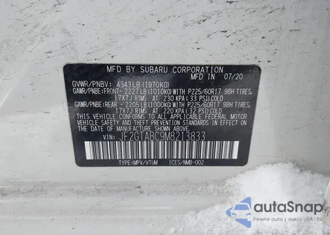 2021 Subaru Crosstrek from USA, damaged, VIN JF2GTABC9M8213833